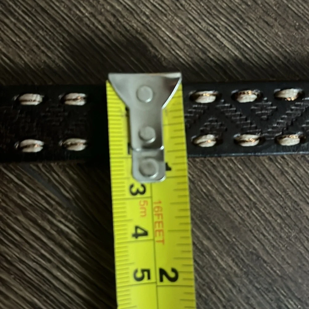 Eddie Bauer Leather Belt‎ 1” Dark Brown Sz L